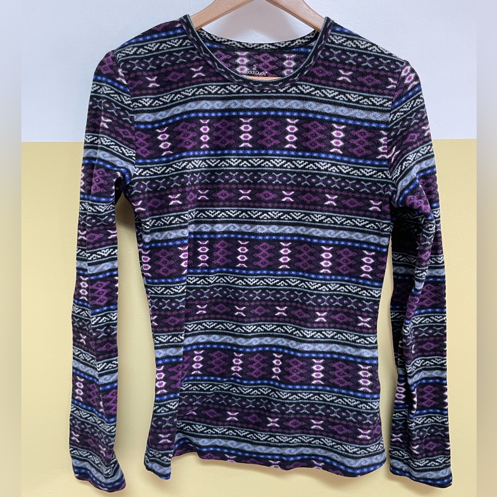 Cuddl Duds Womens M Fleecewear with stretch thermal shirt